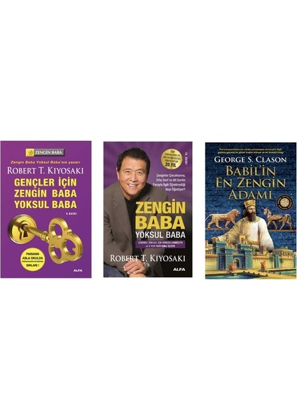 Gencler İçin Zengin Baba Yoksul Baba - Zengin Baba Yoksul Baba - Babil'in En Zengin Adamı 3 Kitap