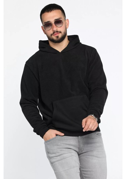 Erkek Kapüşonlu Kanguru Cepli Polar Sweatshirt fiyatları