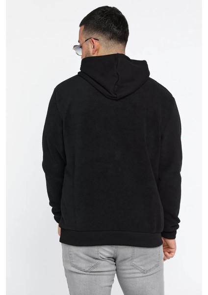 Erkek Kapüşonlu Kanguru Cepli Polar Sweatshirt modelleri
