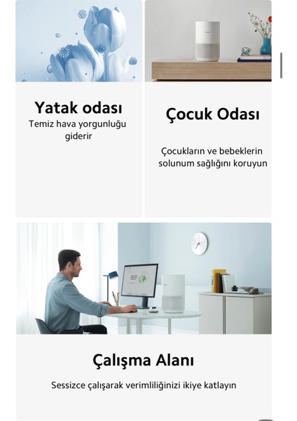 Hava Temizleyici, AIerjen Giderme, 3 ü 1 Arada Filtreleme, Akıllı Kontrol, Masa ve Zemin Için Kullanım 48M2 | Onerous Lambader Hediye fiyatları