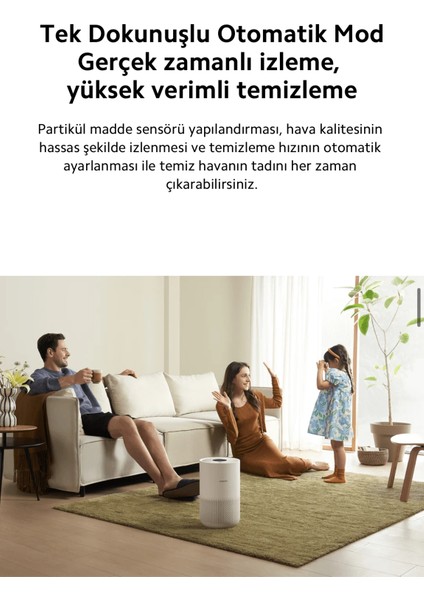 Hava Temizleyici, AIerjen Giderme, 3 ü 1 Arada Filtreleme, Akıllı Kontrol, Masa ve Zemin Için Kullanım 48M2 | Onerous Lambader Hediye modelleri