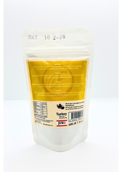 Şekersiz Zencefil Çayı 60 gr Doğal Yapraklar