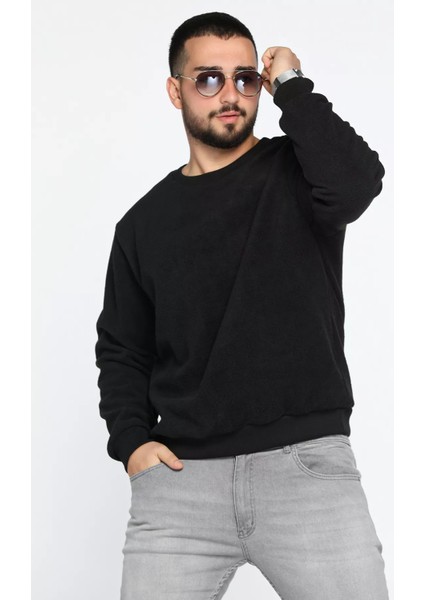 Erkek Bisiklet Yaka Polar Sweatshirt