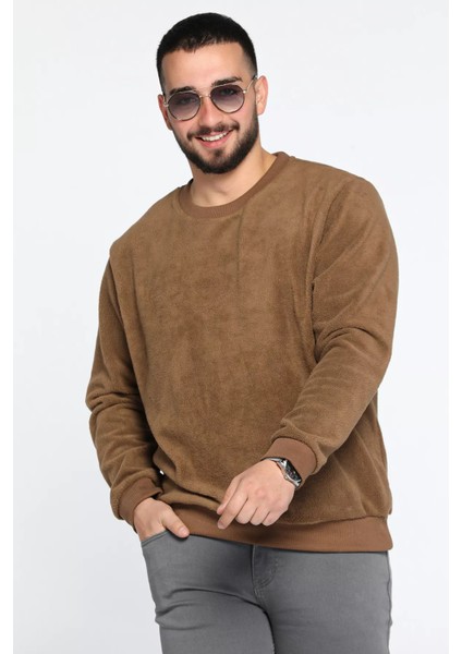 Erkek Bisiklet Yaka Polar Sweatshirt