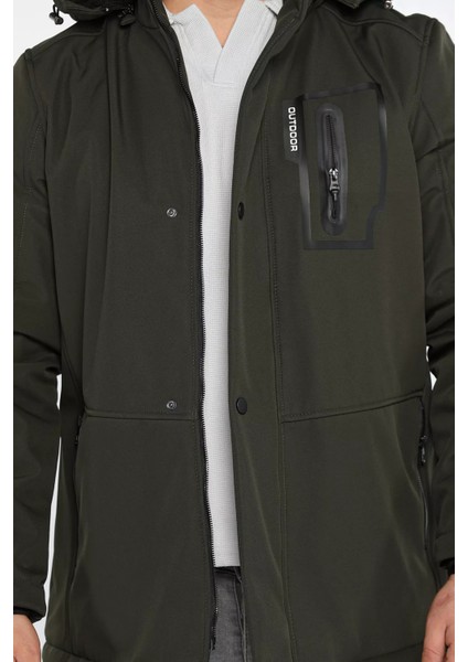 Erkek Kapüşonlu İçi Peluş Softshell Mont P-00013596 fırsatları
