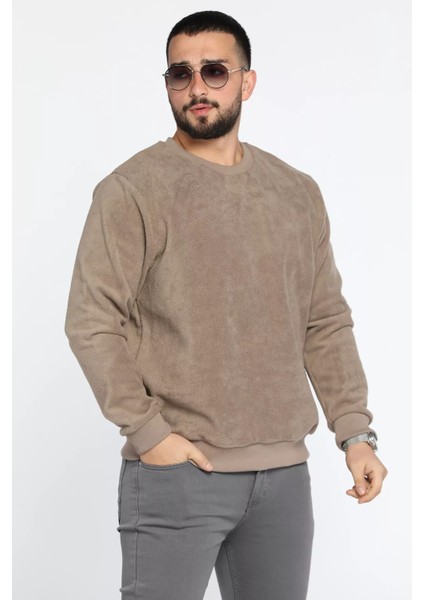 Erkek Bisiklet Yaka Polar Sweatshirt