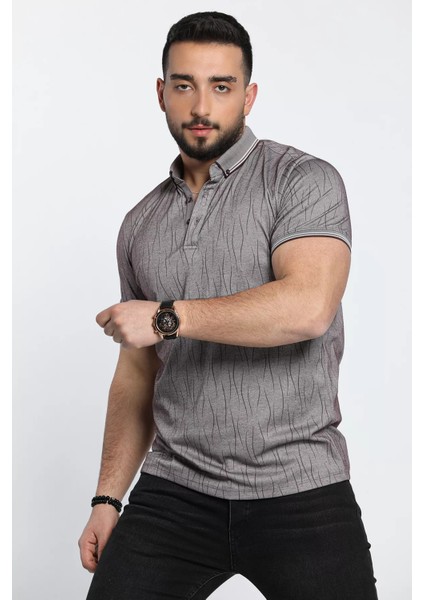 Desenli Polo Yaka Erkek Tişört