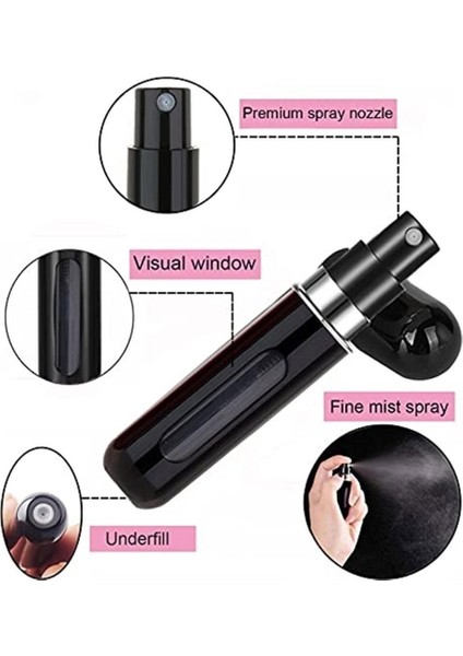 Taşınabilir 2 Adet Parfüm Şişesi Mini Doldurulabilir 2 Adet Parfüm Şişesi Atomizer Parfüm Şişeleri Boş Küçük