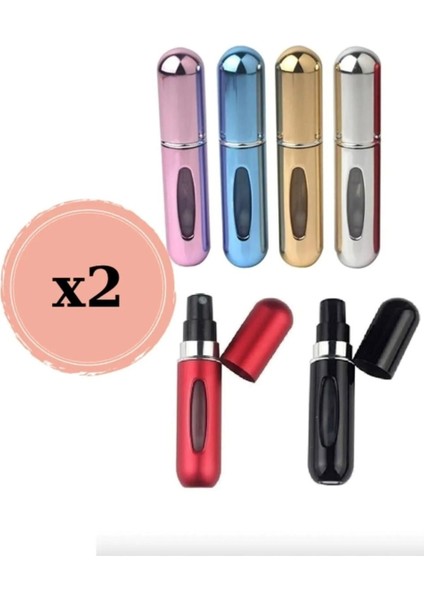 Taşınabilir 2 Adet Parfüm Şişesi Mini Doldurulabilir 2 Adet Parfüm Şişesi Atomizer Parfüm Şişeleri Boş Küçük