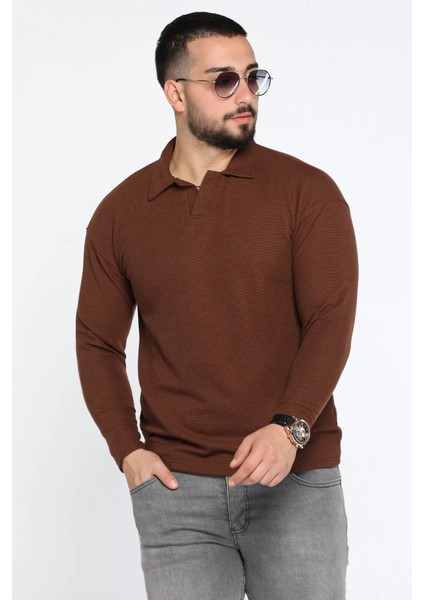 Erkek Polo Yaka Sweatshirt