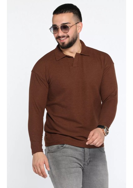 Erkek Polo Yaka Sweatshirt