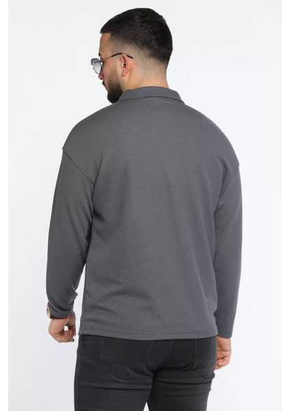 Erkek Polo Yaka Sweatshirt