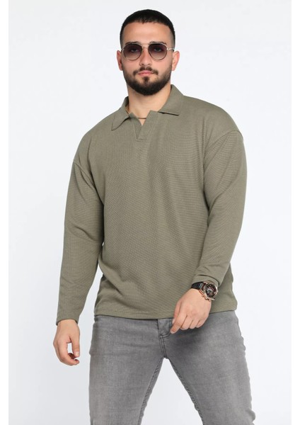 Erkek Polo Yaka Sweatshirt