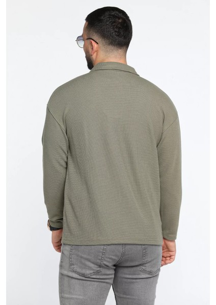 Erkek Polo Yaka Sweatshirt