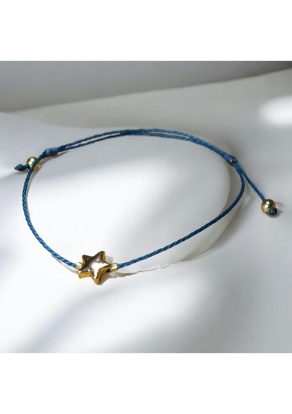 Alaçatı Ipli Metal Yıldız Objeli Kadın Bileklik