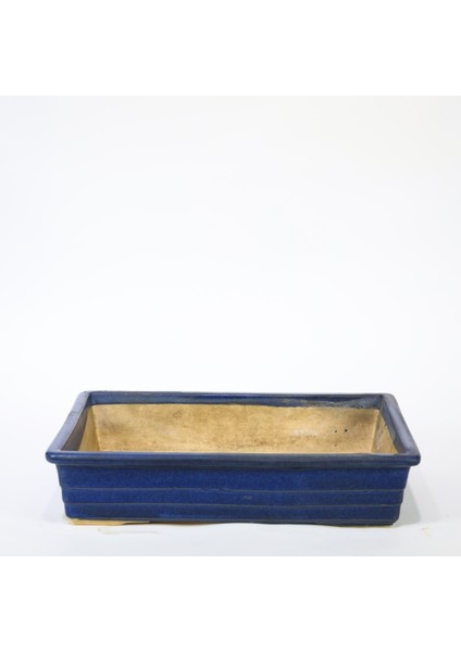 Köşeli Bonsai Saksısı Japon No.19-Sırlı Mavi (30 Cm) fiyatları