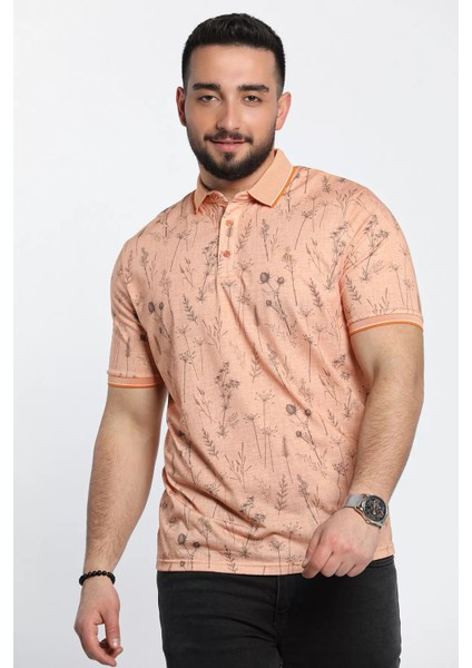 Yarım Düğmeli Polo Yaka Dijital Baskılı Erkek Tişört fiyatları