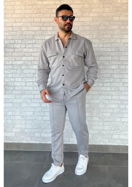Erkek Çift Cepli Interlok Gömlek Pantolon İkili Takım fiyatları