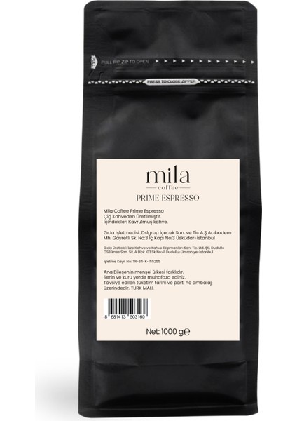 Prime Espresso Çekirdek 1000G
