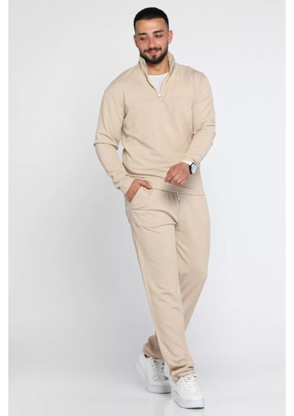 Erkek Yarım Fermuarlı Dik Yaka Sweat Pantolon İkili Takım fiyatları