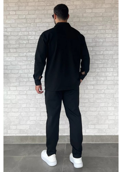 Erkek Çift Cepli Interlok Gömlek Pantolon İkili Takım fırsatları