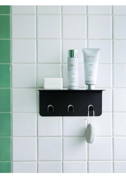 Modern Paslanmaz Metal Duş Rafı, Duş Düzenleyici, Banyo Rafı, Bayno Şampuanlık Siyah fırsatları