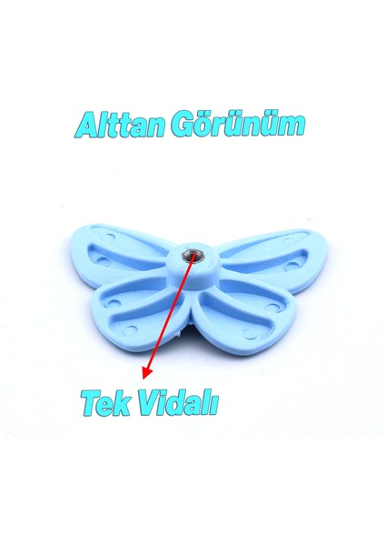 Plastik Kulp Mavi Mobilya Çoçuk Odası Kız Erkek Dolap Kapak Kulpu Dekoratif Çekmece Kulbu 10 Adet fırsatları