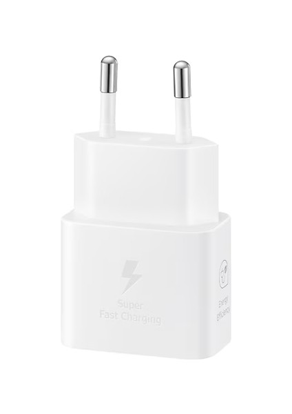 25W Şarj Başlığı Samsung Telefonlarıyla Uyumlu Type-C Hızlı Şarj Özelliği Şarj Adaptörü