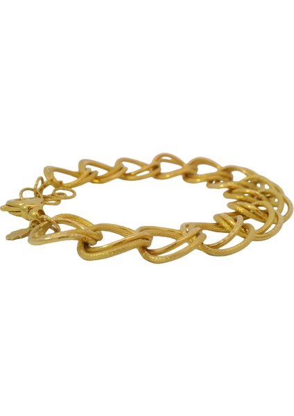 Ikili Halkalı Tasarım Samanyolu Model Sarı Altın Bileklik fiyatları