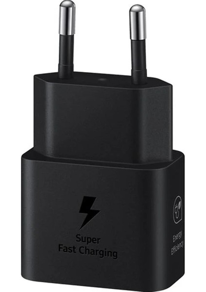 25W Şarj Başlığı Samsung Telefonlarıyla Uyumlu Type-C Hızlı Şarj Özelliği Şarj Adaptörü