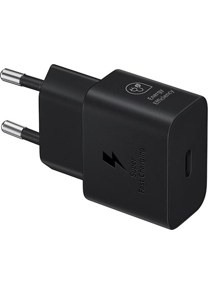 25W Şarj Başlığı Samsung Telefonlarıyla Uyumlu Type-C Hızlı Şarj Özelliği Şarj Adaptörü