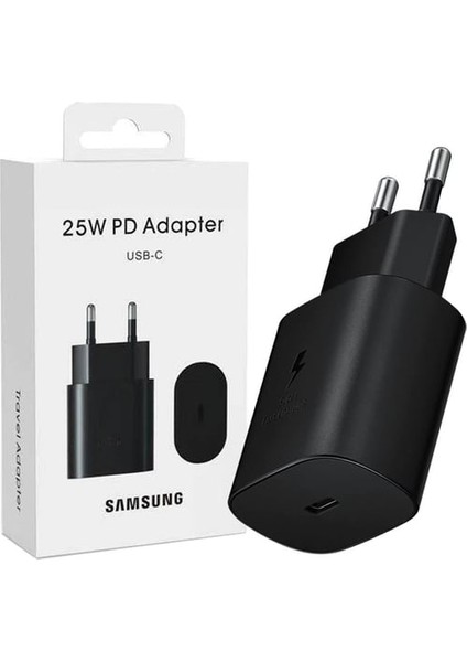 25W Şarj Başlığı Samsung Telefonlarıyla Uyumlu Type-C Hızlı Şarj Özelliği Şarj Adaptörü