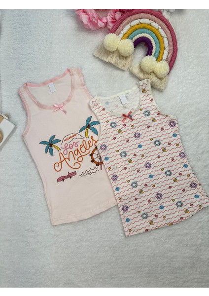 Minykids Yaz Desenli 2'li Atlet Set