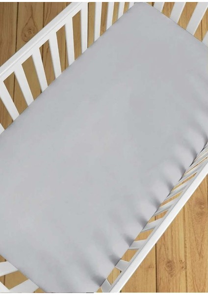 Premium %100 Natürel Cotton 100X150 cm Lastiksiz Gri Çarşaf Bed Sheet For Baby
