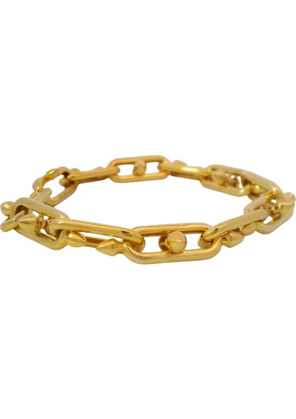 Farklı Tasarım Ataş Model Araları Ok Detaylı Sarı Altın Bileklik modelleri