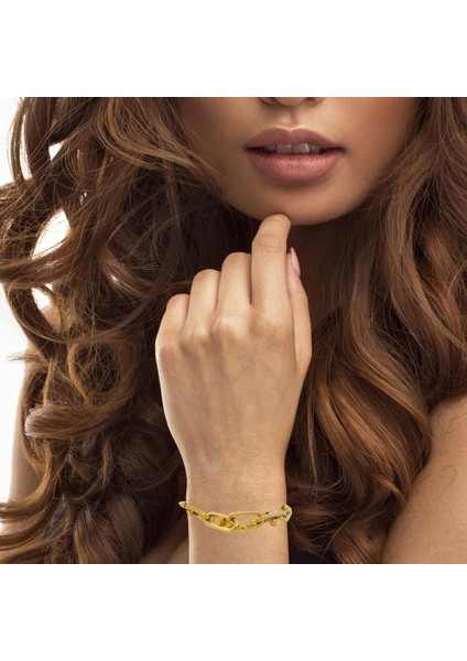 Farklı Tasarım Ataş Model Araları Ok Detaylı Sarı Altın Bileklik fırsatları