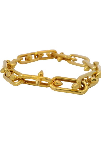 Farklı Tasarım Ataş Model Araları Ok Detaylı Sarı Altın Bileklik indirimleri