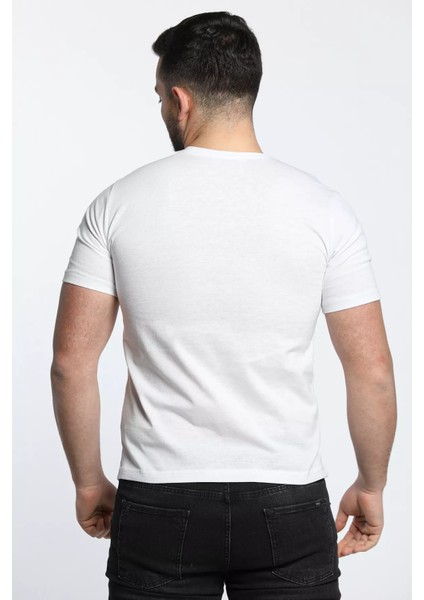 Ejderha Baskılı Bisiklet Yaka Erkek Tişört indirimleri