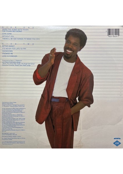 Billy Ocean - Love Zone Lp Plak