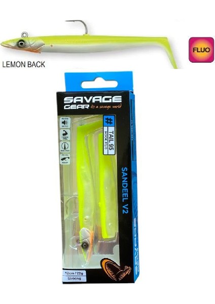 Sandeel V2 12CM 22GR 2+1 Silikon Suni Yem fiyatları