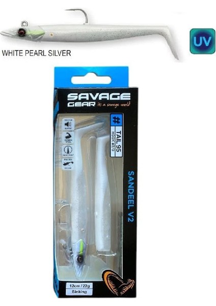 Sandeel V2 12CM 22GR 2+1 Silikon Suni Yem fiyatları