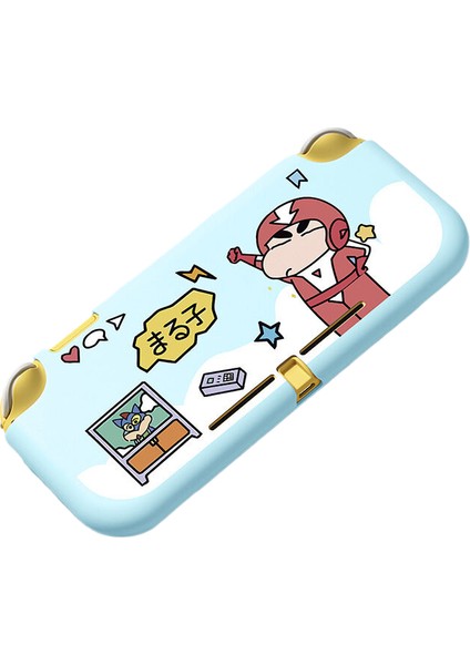 Nintendo Switch Lite Tpu Mat Kabartmalı Koruyucu Kılıf Crayon Shin-Chan Mavi (Yurt Dışından)