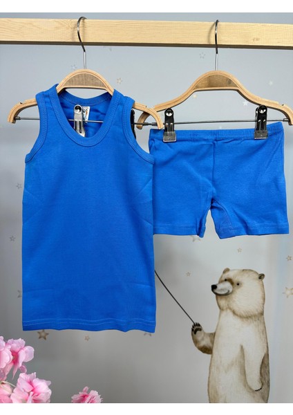 Minykids Mavi Erkek Çocuk Atlet Boxer Set