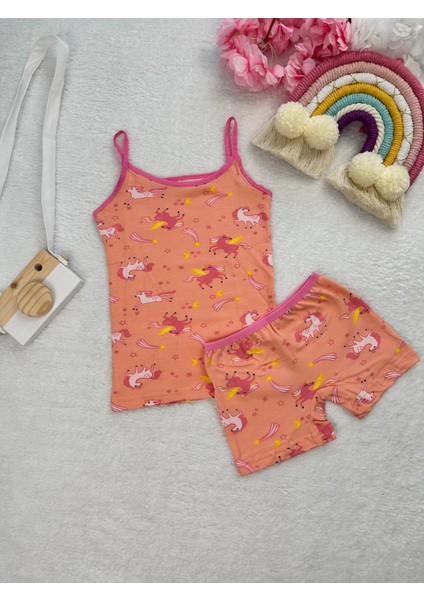 Minykids Unicorn Desenli Atlet Boxer Takım