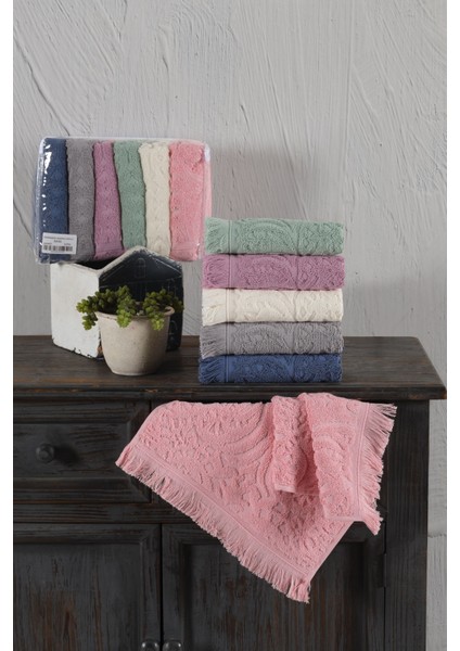 Jakaranda Serisi %100 Pamuk 30x50cm 6 lı Havlu Seti