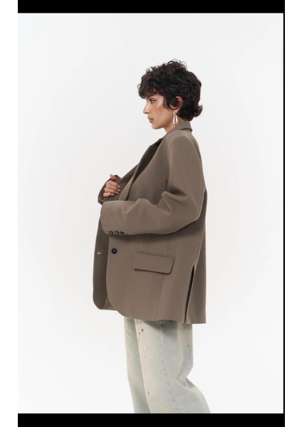 Allbucks Mai, Emma Dikiş Detay Haki Blazer Ceket ABMAİ0012 indirimleri