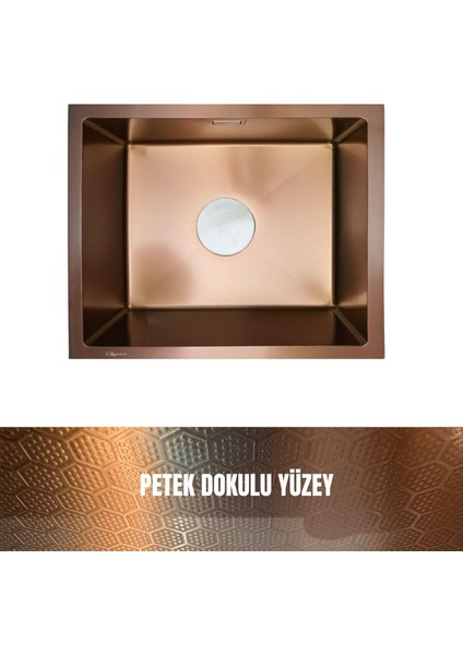 45X40 Bakır Petek Dokulu Çelik Mutfak Eviyesi 304 Paslanmaz Çelik 1mm