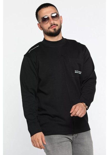 Yazı Baskılı Cepli Double Face Erkek Sweatshirt fiyatları