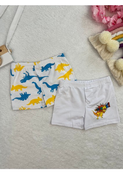 Minykids Dinozor Desenli 2'li Boxer Set