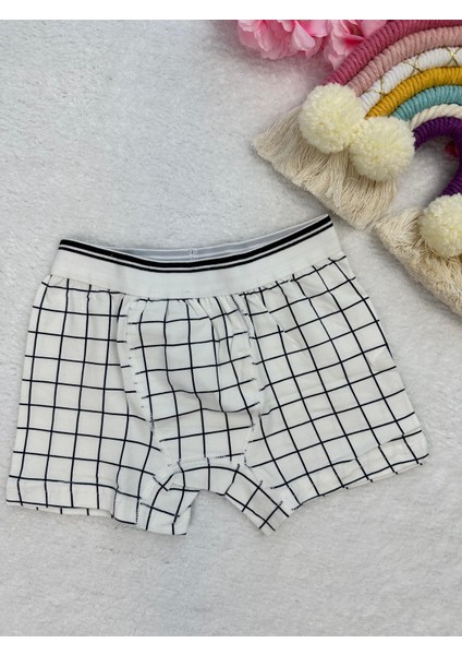 Minykids Erkek Çocuk Kare Desenli Boxer